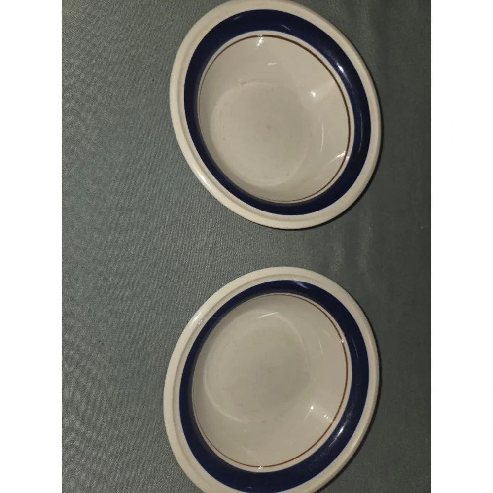 Westminster Blue Mist Cereal Bowls Set of 2 Japan Stoneware Blue White Brown